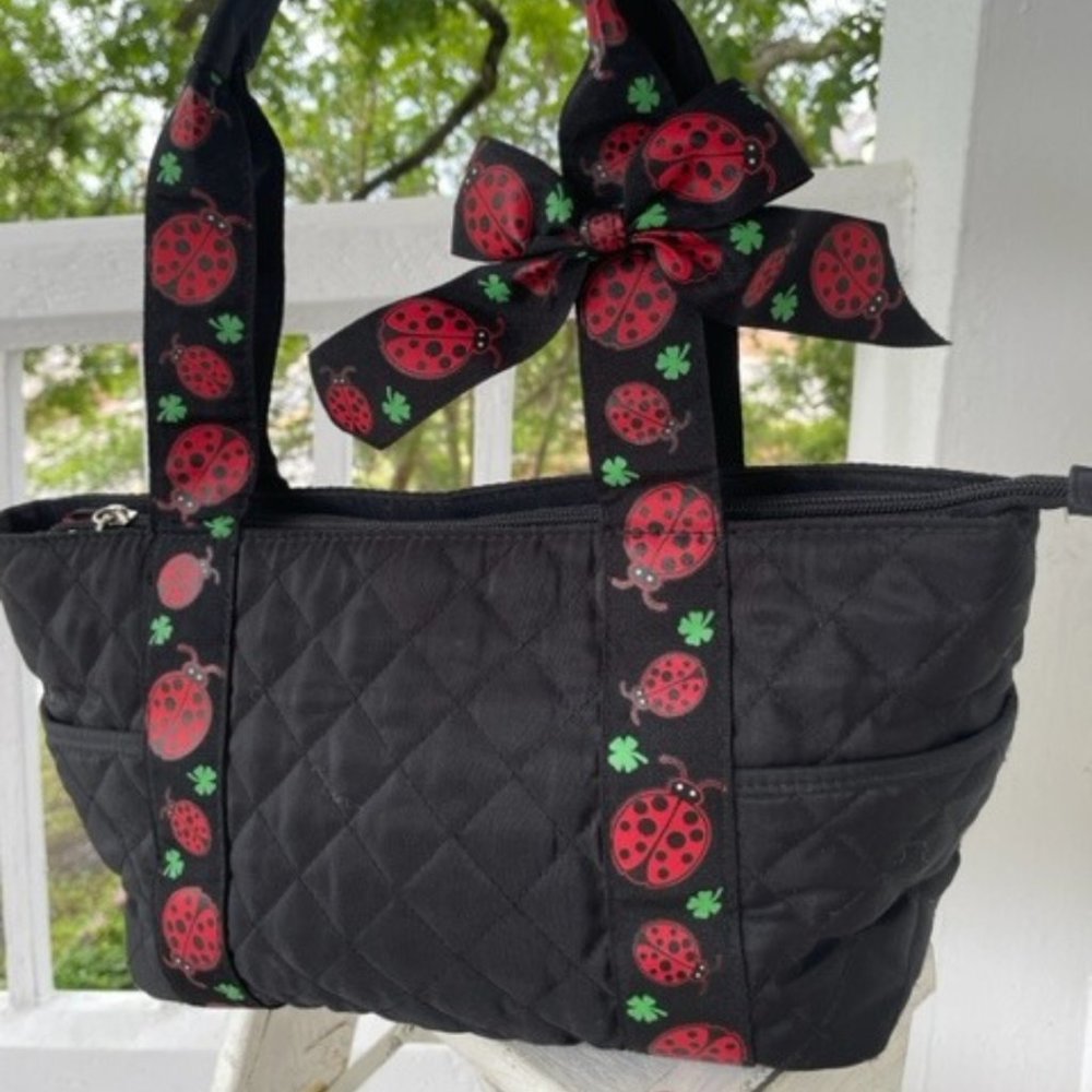 Black ladybug handbag